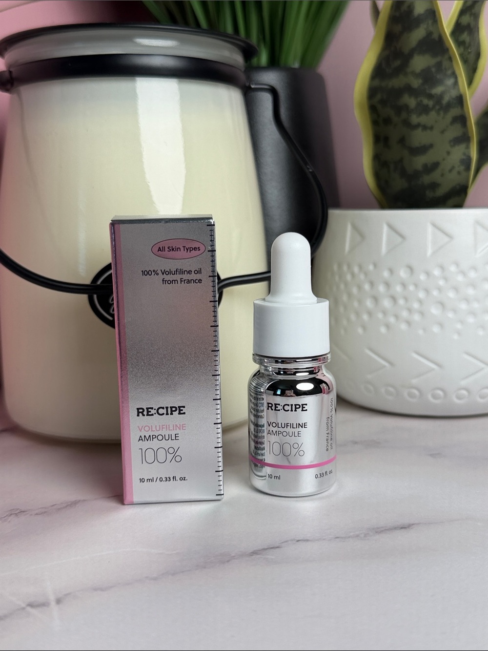 Volufiline Ampoule 100% Serum — Pink & Silver Dropper Bottle